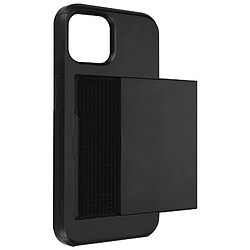 Avizar Coque iPhone 13 Pro avec Rangement Carte Coulissant Antichoc Defender Noir