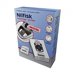 Boite de 4 sacs avec pre-filtre pour aspirateur nilfisk advance