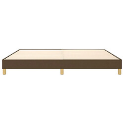 Acheter vidaXL Cadre de lit sans matelas marron foncé 200x200 cm tissu