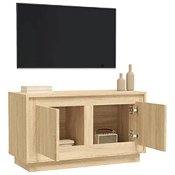 Acheter vidaXL Meuble TV chêne sonoma 80x35x45 cm bois d'ingénierie