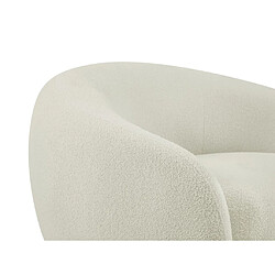 Acheter Fauteuil en tissu bouclette blanc ivoire BOVANA de Pascal Morabito