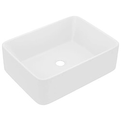 vidaXL Lavabo de luxe Blanc mat 41x30x12 cm Céramique