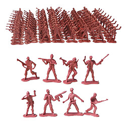 Plastique 4,5 Cm Soldat Posture Statue Modèle Kits Jouets Collectibles Enfants Cadeaux Rouge