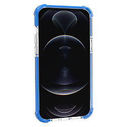 Coque en acrylique transparent épaissi aux, antichoc bleu pour votre Apple iPhone 13 6.1 pouces