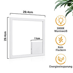 Acheter Autres Temps ZMH LED Plafonnier Living Room Noir/Blanc Square Hallway Light Modern 3000K Kitchen