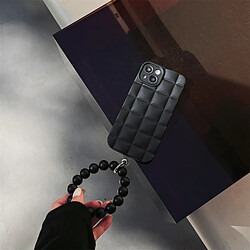 GUPBOO Étui pour iPhone13ProMax Pure Black Premium Phone Case Bead Chain Soft