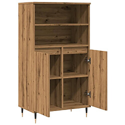 Acheter vidaXL Buffet haut chêne artisanal 60x36x110 cm bois d'ingénierie