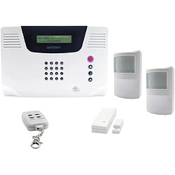 Alarme Maison multizones sans fil avec trasnmetteur 100740 AVIDSEN Alarme multizones sans fil AVIDSEN 100740 avec 2 infrarouges, détecteur d'ouverture, télécom...