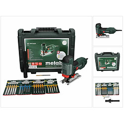 Metabo STE 100 Quick 710 W Scie sauteuse (601100900) + 21x Lames de scie sauteuse + Buse d'aspiration + Verre de protection + Mallette