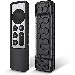 SANAG Coque Pour Telecommande Apple Tv 4K / Hd Siri Remote 2022 2021(3Ème Et 2Ème Generation) \U2013 Etui En Silicone Legère Antiderapante Resistante Aux Chocs, Noir