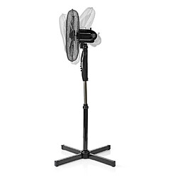 Avis NEDIS Ventilateur sur pied Noir 3 Vitesses 40CM Oscillation 45 W Hauteur réglable