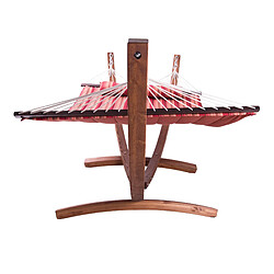 AXI Hawaï Hamac Double XXL | Hamac 2 personnes en Rouge avec Support en Bois | Pour l'extérieur pour Jardin, Terrasse, Balcon pas cher