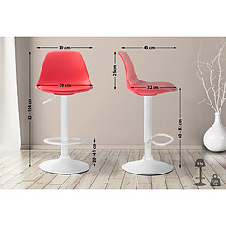 Non Tabouret de bar Kiel simili cuir blanc