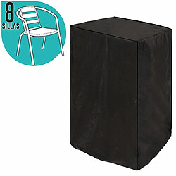 BigBuy Garden Étui de protection Pour les chaises Noir PVC 66 x 66 x 170 cm