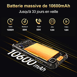 OUKITEL WP23 Pro Robuste 4G Téléphone 2023 16Go+ 128Go/SD 1To-Noir