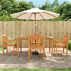 Maison Chic Ensemble de salle à manger de jardin 5 pcs,Table et chaises d'extérieur Bois d'acacia solide -GKD203867