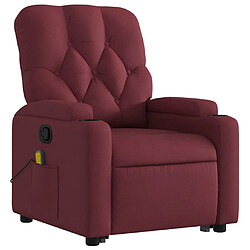 Avis vidaXL Fauteuil inclinable de massage Rouge bordeaux Tissu