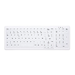 Avis Cherry AK-C7000F-FU1-W/FR Clavier sans fil compact avec pavé numérique lavable USB blanc