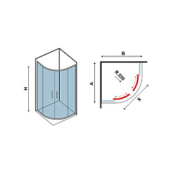 Avis Karag Parois de douche semi-circulaire FLORA 200 H. 190 cm