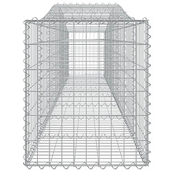 Avis vidaXL Panier de gabions arqué 400x50x60/80 cm Fer galvanisé