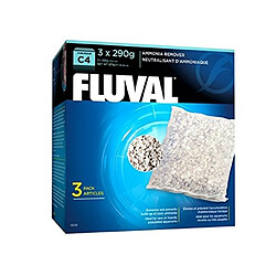 Fluval Pack de 3 Neutralisant d?Ammoniaque pour Filtre à Moteur C4 pour Aquariophilie 290 g