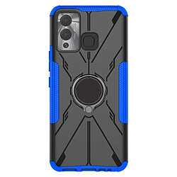 Coque en TPU 2-en-1, anti-chutte avec béquille pour votre Infinix Hot 12 Play 4G - bleu