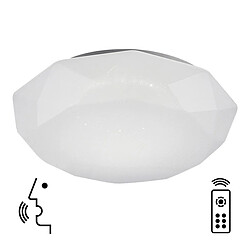 Inspired Plafonnier, LED 80W, 3000-5000K Tunable White, 5200lm, Télécommande, APP, Alexa & Google Voice Control, Blanc, 3 ans de garantie