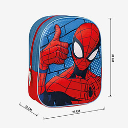 Spiderman Sac à dos enfant 3D Spider-Man Rouge Bleu 25 x 31 x 10 cm