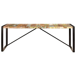 vidaXL Table à dîner 220x100x75 cm Bois de récupération solide