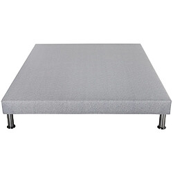 Avis Ebac Sommier déco SR9 + pieds - Gris clair 160x200 - Lattes bois - H.13 cm - Made in France