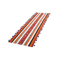 Vidal Tapis de laine 347x98 orange Jajim pas cher