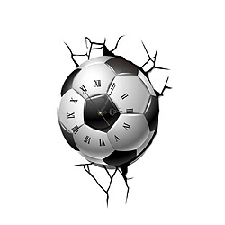 Modern 3D Wall Clock Home Decor Sticker Art Montre Kids Room Football