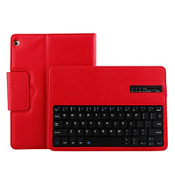 Wewoo Clavier QWERTY tablette Universel rouge SA104 pour Huawei M3 Tablet 10.1 pouce ABS Litchi Texture Bluetooth étui de protection avec support pas cher