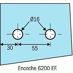 Assa Abloy Serrures de miroiterie à cylindre à béquille double Lagune 4300 finition chromé brillant pas cher