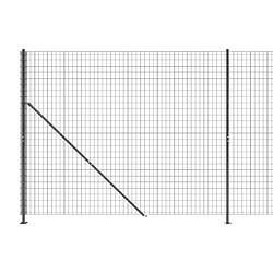Avis vidaXL Clôture en treillis métallique avec bride anthracite 1,8x10 m