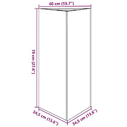 vidaXL Jardinières 2 pcs anthracite triangulaire 40x34,5x70 cm acier pas cher