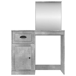 Helloshop26 Coiffeuse table de maquillage design meuble mobilier de chambre et miroir 90 x 50 x 132,5 cm bois d'ingénierie gris 02_0006310