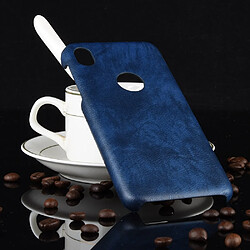 Wewoo Coque Rigide Pour Motorola Moto E6 antichoc Litchi PC + Etui PU Bleu pas cher