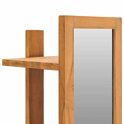 Acheter Maison Chic Miroir mural | Miroir Décoration avec étagère pour Maison Salle de Bain s 30x30x120 cm Bois de teck massif -GKD79470