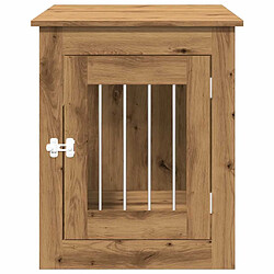 Avis vidaXL Meuble de cage pour chiens chêne artisanal 55x75x65 cm