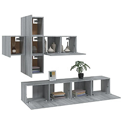 Avis vidaXL Ensemble de meubles TV 7 pcs Sonoma gris Bois d'ingénierie