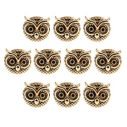 10 pièces en métal hibou bricolage bracelet connecteur entretoise perles de charme or