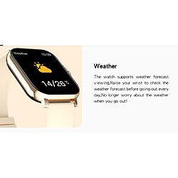 Universal Smartwatch pour IOS Femmes Bluetooth Contrôle Musique Surveillance du rythme cardiaque Hommes Smartwatch imperméable | Smartwatches 1,69 pouces (jaune)