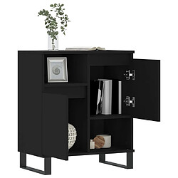 Avis vidaXL Buffet Noir 60x35x70 cm Bois d'ingénierie