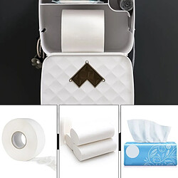 Acheter Universal Porte-papier toilette trou de toilette boîte à mouchoirs gratuit double plastique imperméable distributeur de papier toilette avec porte-téléphone | porte-papier (blanc)