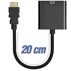 Avis Avizar Adaptateur HDMI Mâle vers VGA Femelle Qualité Image HD 1080p Compact 20cm Noir