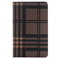 Wewoo Housse Étui café pour Samsung Galaxy Tab A 10.1 / T580 Lattice Stripes texture horizontale en cuir flip avec support et Slots de cartes Portefeuille