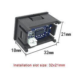 Wewoo Voltmètre Tensiomètre numérique 10 PCS 0,36 pouces à 2 fils avec coque, écran couleur, Tension de mesure: CC 2,5-30 V (rouge) pas cher