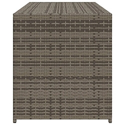 Acheter vidaXL Boîte de rangement de jardin gris 283L résine tressée