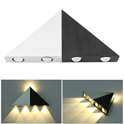 Avis Stoex Applique Murale LED 5W Interieur Triangle Lampe Design Original Moderne Eclairage Décoratif en Aluminium Luminaire pour Chambre Couloir Salon - Blanc Chaud